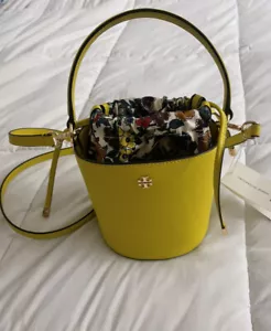 Tory Burch Emerson mini borsa secchiello pera dorata nuova con etichetta - Foto 1 di 2