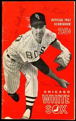 Gil Hodges JSA Signed by 9 1965 White Sox vs Senators Program Autograph - Image 1 of 3