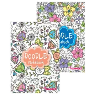 A5 Lined Doodle Notebook Notepad Therapy Colouring Diary Journal - Picture 1 of 1