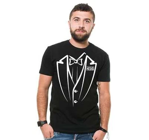 Tuxedo T-shirt Tuxedo Costume For Men Halloween Costumes Tuxedo Funny Men Tee - Picture 1 of 8