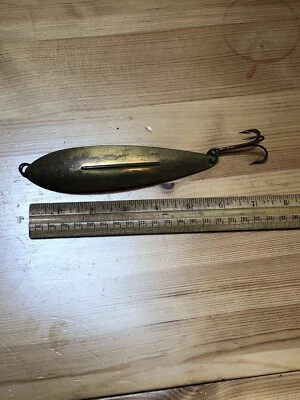 Williams Warbler Pat. Colgante. Grande 6" Color Dorado De Colección. Señuelo de pesca con gancho triple Foto 1 de 4