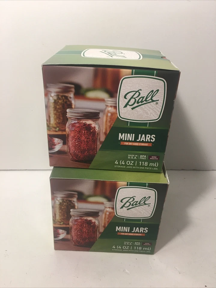 BALL Mini Storage Jar With Metal Lid 4oz 4 Count BPA