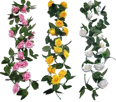 Rose Garland Flowers Plants Artificial Garden Grass Ivy Vine Leaf Fern Wedding - Image 1 of 4