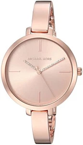 Neu Michael Kors Damen MK3735 rundes Kristalle Zifferblatt roségold Edelstahl Band Uhr - Bild 1 von 4