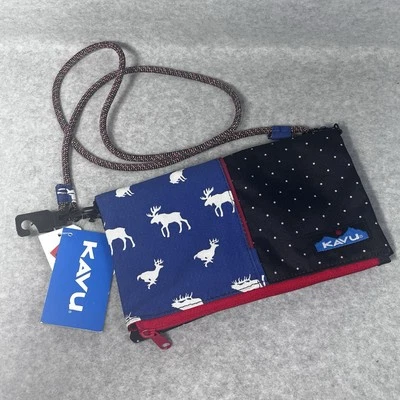 Kavu Slingaling Crossbody Bag Foldover Zip Closure Rope Strap Moose Travel Light - Image 1 of 4