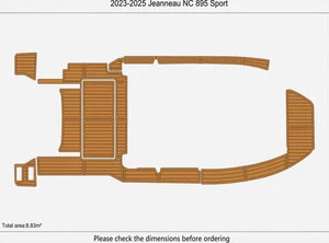 Jeanneau NC 895 2023 deportivo plataforma de natación cabina barco almohadillas de EVA alfombrilla de piso de teca - Imagen 1 de 22