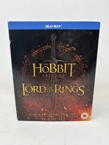 The Hobbit & Lord of the Rings 6-Film Extended 30-Disc Blu-Ray Set Region B - Bild 1 von 6