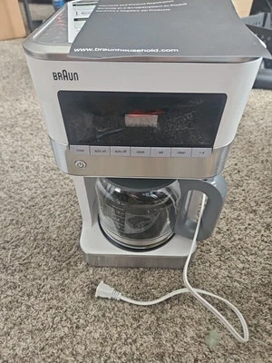 Braun KF6050WH BrewSense 12 Cups 1000W Coffee Maker - White - Image 1 of 4