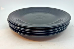 Fiesta Homer Laughlin Black gloss Dinner Plates 10.5" Set of 4 Vintage - Picture 1 of 5