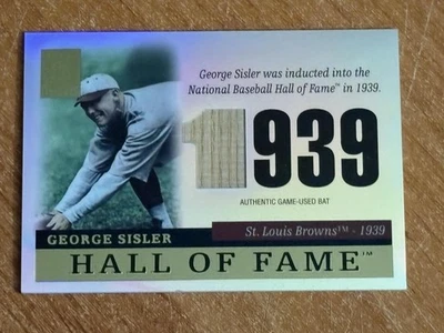 2004 Topps Tribute HOF #TR-GS George Sisler Relics - Image 1 of 2