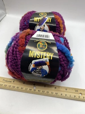 2 Skeins  Lion BRAND Mystery Yarn Fire 204 Fuchsia Facets #11 - Image 1 of 3