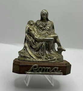 Escultura de peltre vintage de Miguel Ángel Piedad Jesucristo Madre María Virgen - Imagen 1 de 4