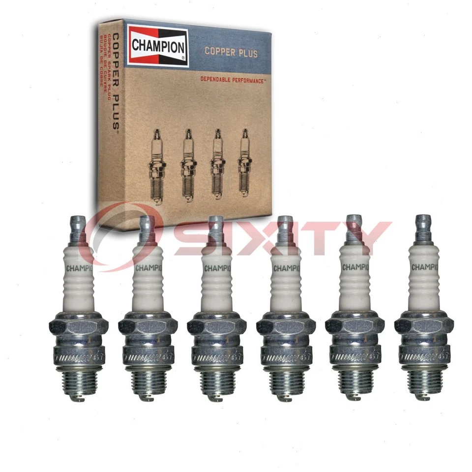6 bujías Champion Copper Plus para Chrysler Series 1933 CO 3,7 L L6 ag Foto 1 de 4