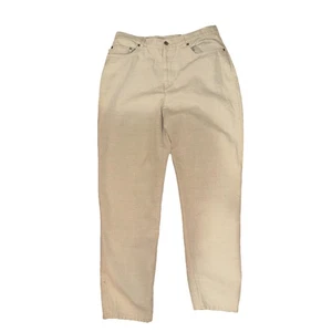 Lauren Jeans Co Ralph Lauren Women’s High Rise Khaki Tapered Pants Sz 14 - Picture 1 of 7