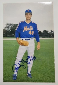 1988 Randy Myers Autographed Baseball New York Mets Postcard - Picture 1 of 2