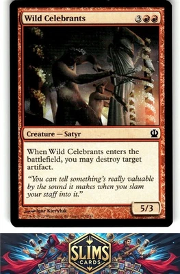 Magic the Gathering MTG Theros Wild Celebrants #147 Buy 2 Get 1 - Image 1 of 2
