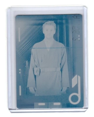 Star Wars Masterwork 2019 Cyan Printing Plate 1/1 Owen Lars Card #33 - Image 1 of 4