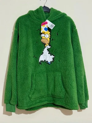 Homer Simpson Fleece Hoodie Meme Bush Hoody The Simpsons Blanket Warm XS-XXL NEW - Image 1 of 4