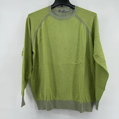 STILE DI VITA 毛衣男式 XL 圆领猕猴桃绿色棉新品 — 第 1/4 张图片