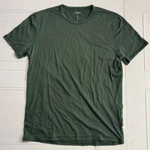 Camiseta Proof Para Hombre Mediana Verde Mezcla Lana Merino Camiseta Rendimiento Ligera - Imagen 1 de 5