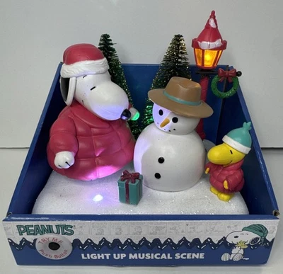 RUZ Peanuts Light Up Musical Scene Snoopy Woodstock Puffer Coat Christmas 2024