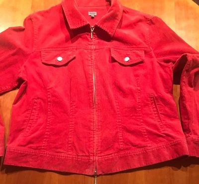 Montego 42 44 46 Cord Jacke Jeans-Cordjacke Rot - Bild 1 von 4