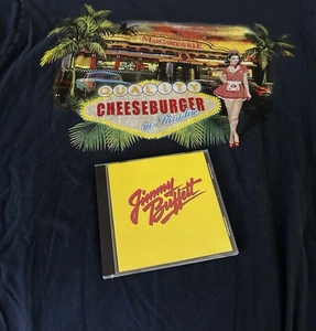 Margaritaville Cheeseburger In Paradise Graphic T-Shirt Size XL & 1985 Buffet CD - Picture 1 of 8