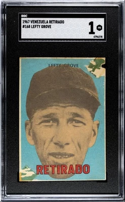 1967 Topps Venezuelan Retirado Lefty Grove SGC 1 #168 - Image 1 of 3