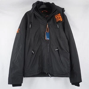 Superdry MTN Full-Zip Insulated Windbreaker-Style Jacket in Black Size M - Picture 1 of 9