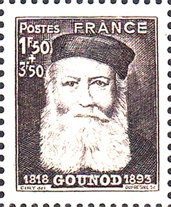 614 nuovo di zecca Francia annata 1944 Charles Gounod compositore opera Faust - Foto 1 di 1
