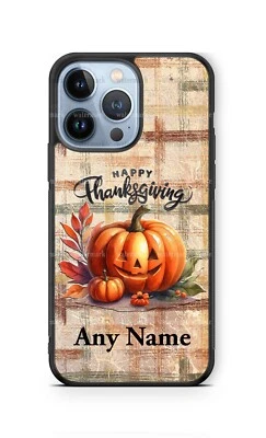Funda de teléfono personalizada Happy Thanksgiving Pumpkin para iPhone Samsung Google Pixel Foto 1 de 4