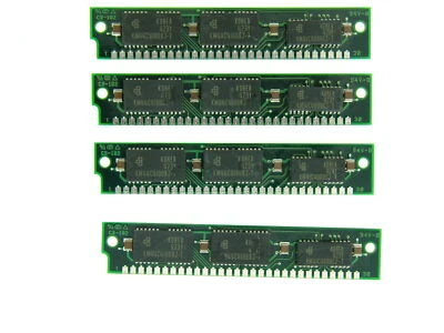 16MB 4X4MB Samsung KMM594100AN-7 30-pin SIMM Vintage PC FPM Storage Parity 4mx9 - Image 1 of 2