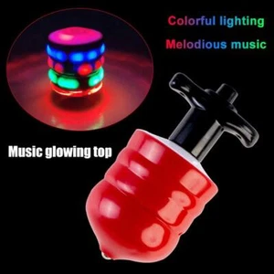 LED Toys Light Up Rotary Desktop Football Gyro Color Music Spinning Top Gift - Picture 1 of 9