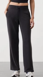 Athleta Seasoft Mid Rise Straight Sweat Travel Pant Schwarz Damen Gr. S Neu - Bild 1 von 3