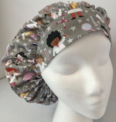 Chemistry Lab themed Adjustable Scrub Cap Medical Bouffant Medium Surgery Hat - Image 1 of 3