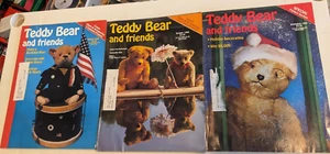 Vintage Teddy Bear and Friends Magazine Pattern Book 1986 Lot of 3 - Picture 1 of 5