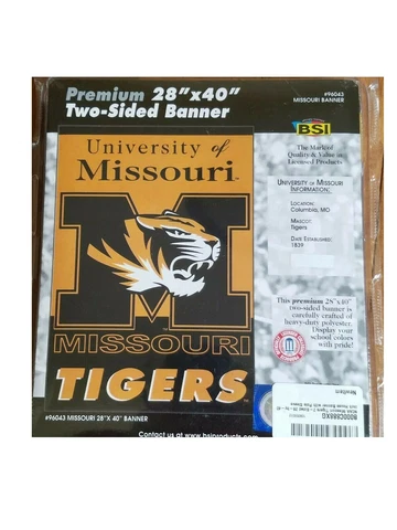 UNIVERSITY OF MISSOURI TIGERS TWO SIDED 28" X 40" BANNER - NIP Cover