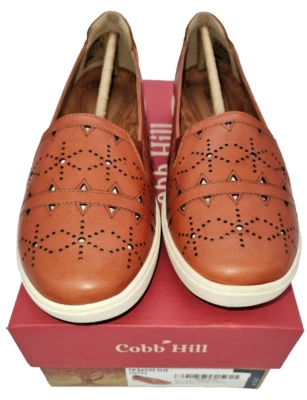 Cobb Hill Leather Perforated Slip-Ons Bailee Russet Size 6.5 - Image 1 of 4