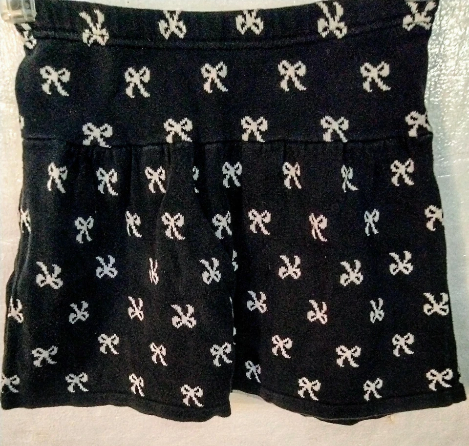 Falda tejida Sonoma negra con lazos blancos talla 7 para niñas Foto 1 de 4