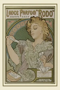 Vintage Mucha Illustration for Rodo Perfume Advert, Retro Style New Metal Sign - Picture 1 of 5