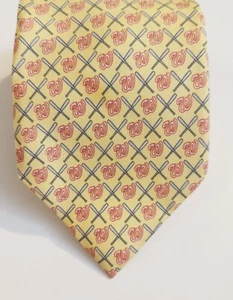 Vineyard Vines Washington Nationals Baseball Yellow Silk Tie Custom Collection - Picture 1 of 6