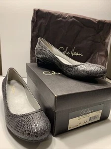 Cole Haan Air Bria Wedge Black Grey Python Pump Sz 9 AA New w/ Box Athletic Sole - Picture 1 of 10
