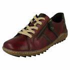 Ladies Remonte R4706 Leather Water Resistant Everyday Flat Lace Up Shoes Size