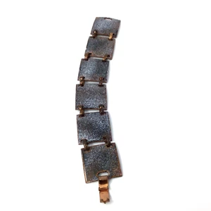 Armband Kupfer emailliert blau weiß gesprenkelt - Bild 1 von 4