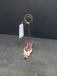 ❤️Fancy High Heel Shoe with 1 spiral prong for holding memos, pics & more - MINT - Picture 1 of 7