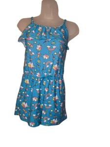 Extremely Me Girls Blue Unicorn, Rainbows, & Icecream Cone Romper Size 14 NWT - Picture 1 of 4