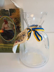 Sea of Sweden Scandinavian Glass Bag Vase Blomknyte Rune Strand 5.5" Box - Picture 1 of 8