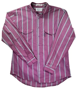 Vintage Levis Shirt Mens Large Silver Label Big E Button Up Flap Pocket Maroon - Picture 1 of 8