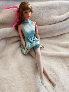 1967 #1115 (nicht) sprechende Barbie Puppe Seite Pferdeschwanz MOD + Sears Satin Kleid #1510 - Bild 1 von 15