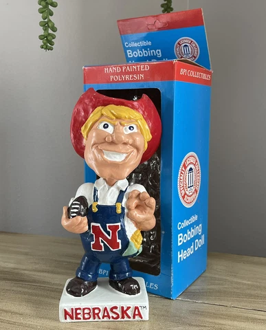 HERBIE HUSKER Nebraska Cornhuskers Football Mascot BPI Nodder Bobblehead NIB! Cover